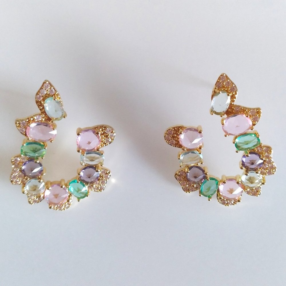 Beautiful Pastel Rhinestone Earrings